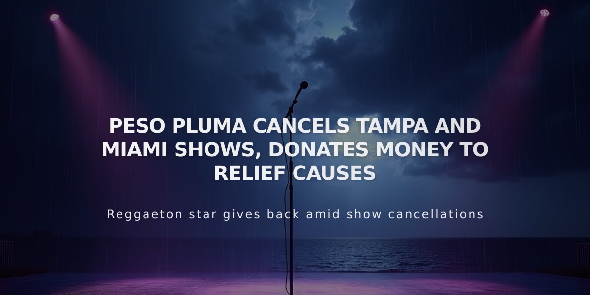 Peso Pluma Cancels Florida Shows, Donates to Hurricane Relief Efforts