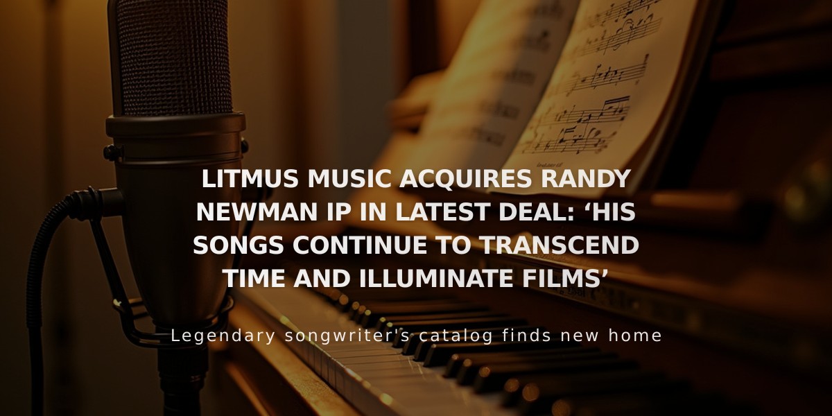 Litmus Music Acquires 80% of Randy Newman's Music Rights, Including Iconic Film Soundtracks