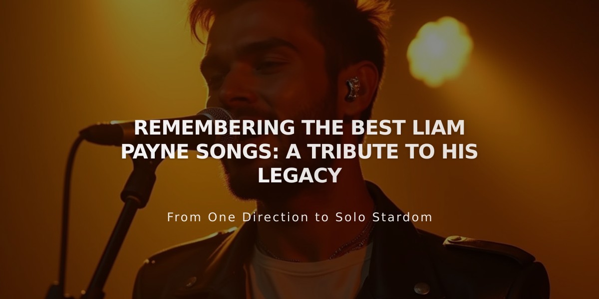 Top Liam Payne Songs: From One Direction to Solo Success