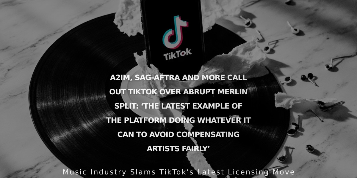 Music Industry Leaders Slam TikTok's Merlin Exit as Major Blow to Independent Artists