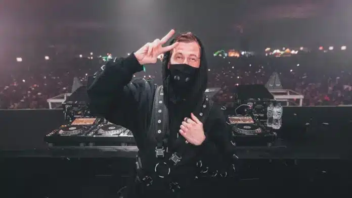 Alan Walker performing onstage in India