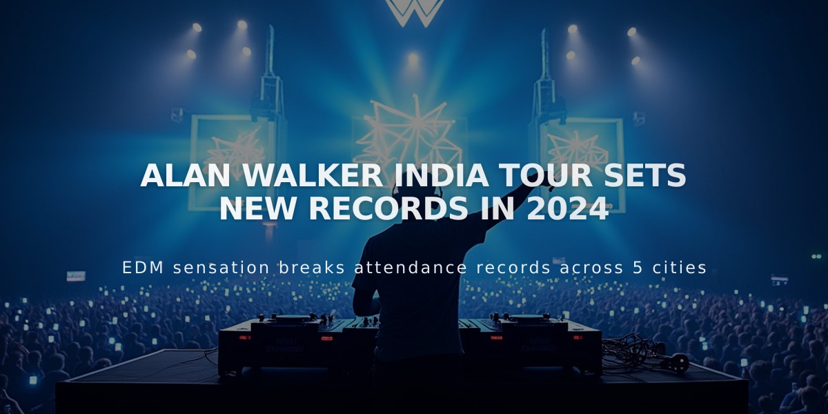 Alan Walker Breaks Records with Historic 160,000-Fan India Tour