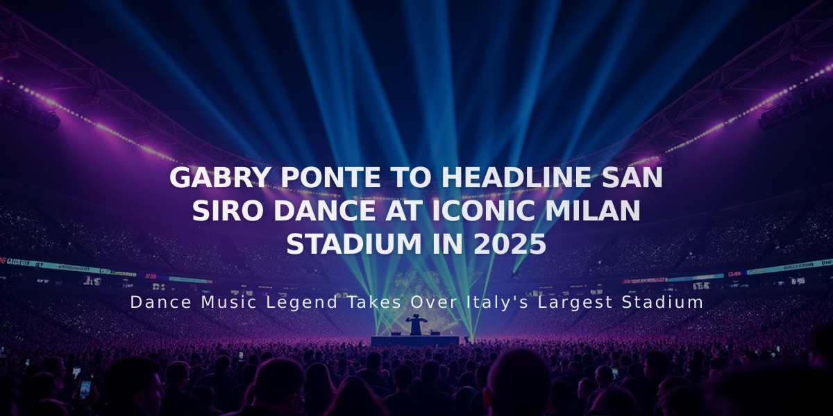 Gabry Ponte Set to Make History with First-Ever Dance Event at San Siro Stadium in 2025