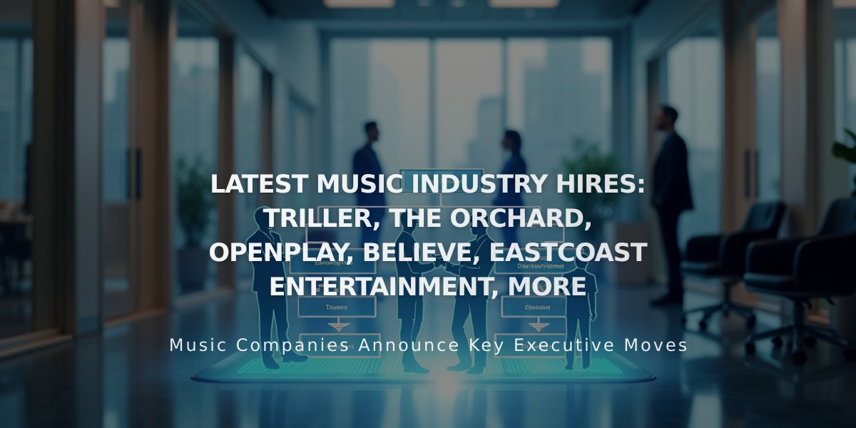 Major Music Industry Moves: Triller Names New CEO Amid Wave of Executive Appointments