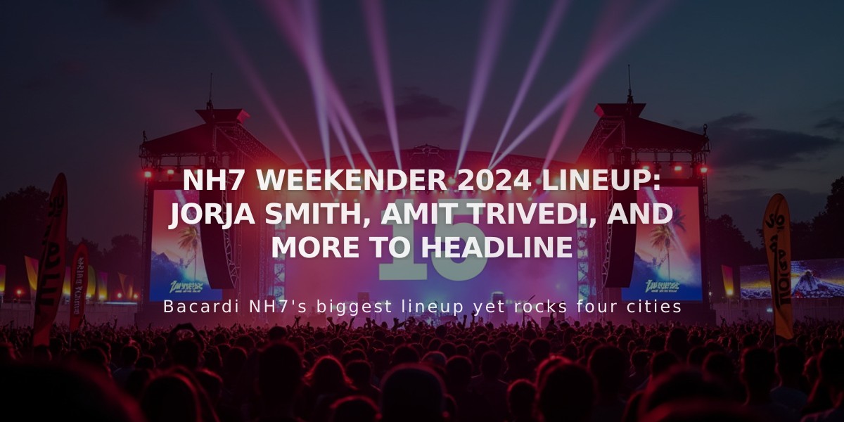 NH7 Weekender 2024: Jorja Smith, Amit Trivedi Lead Star-Studded 15th Anniversary Lineup