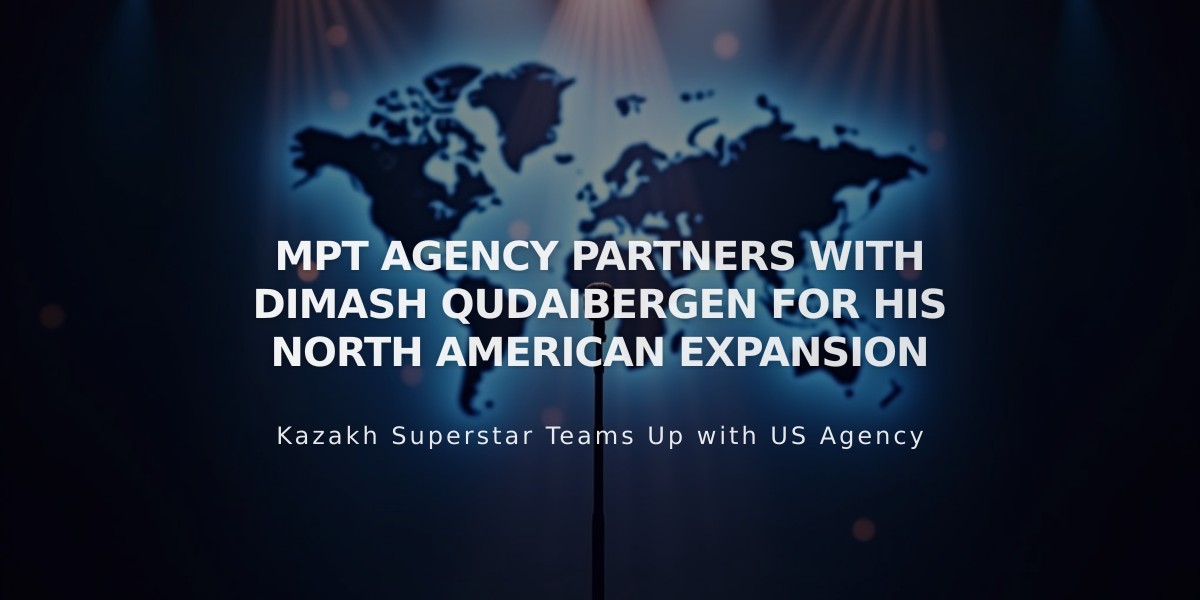 International Vocal Sensation Dimash Qudaibergen Partners with MPT Agency for North American Market