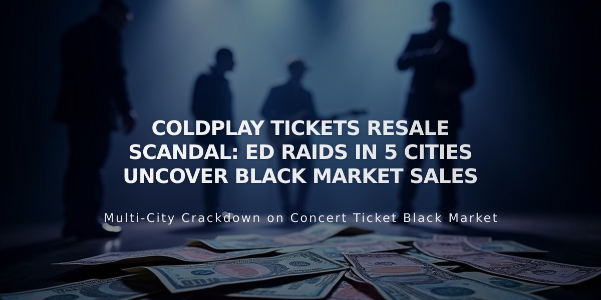 ED Raids 5 Indian Cities Over Coldplay Concert Ticket Black Marketing