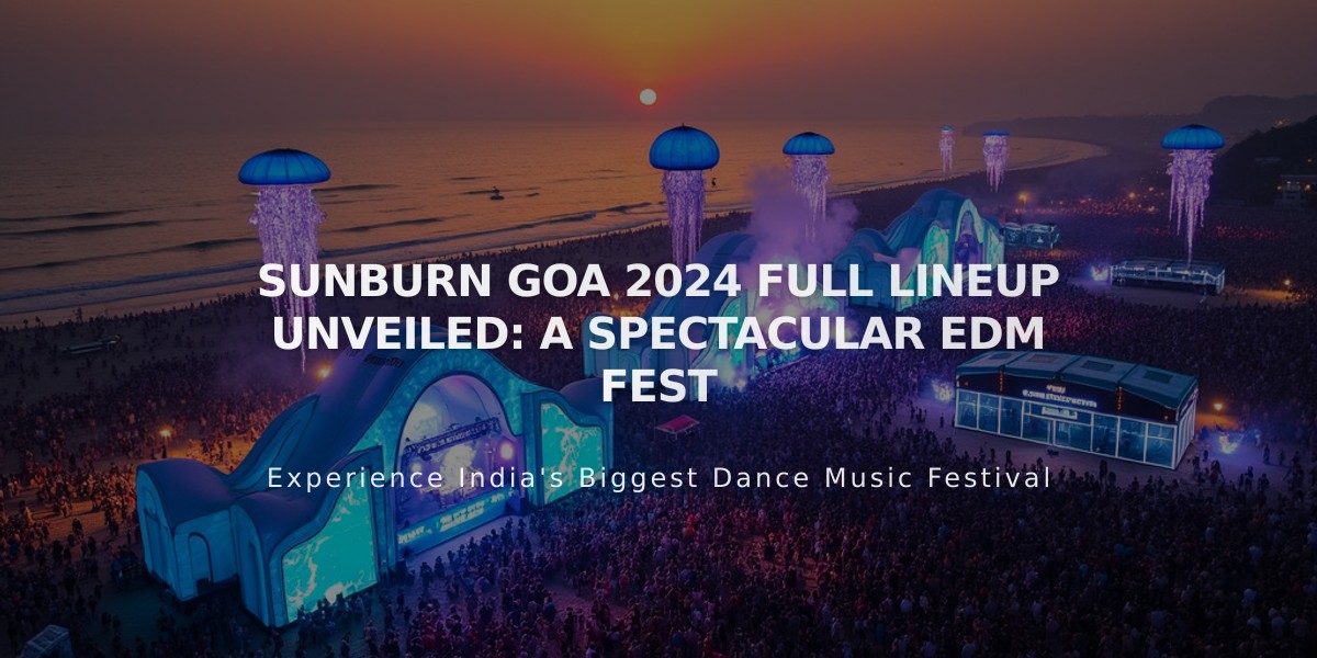 Sunburn Goa 2024 Announces Massive Lineup with Skrillex, Alesso, and 100 Artists