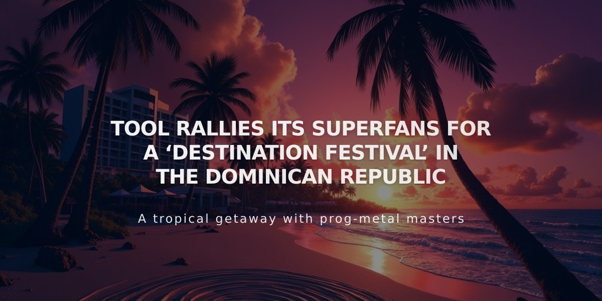 Tool Announces First Caribbean Festival with Three Days of Metal in Dominican Republic