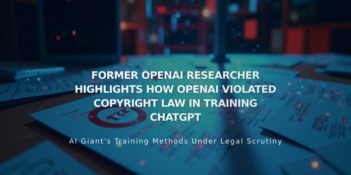 Ex-OpenAI Researcher Exposes Copyright Violations in ChatGPT's Training Data