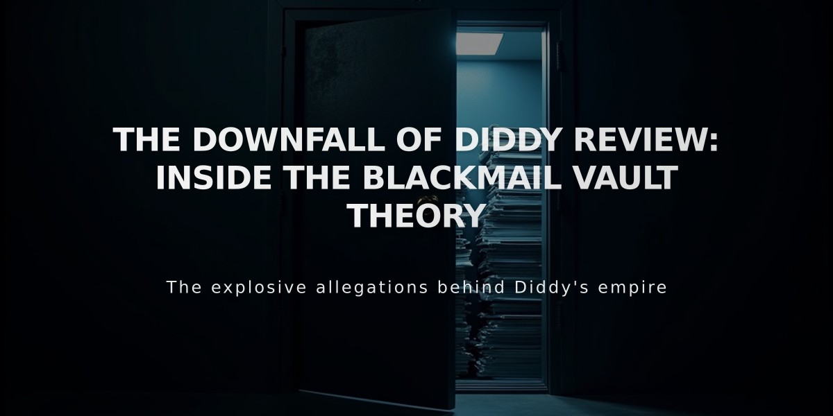 The Downfall of Diddy: Exposing Hollywood's Alleged Blackmail Vault