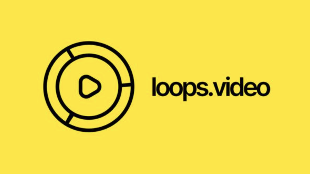 Loops Video logo with yellow background