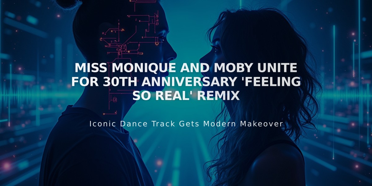 Miss Monique and Moby Unite for 30th Anniversary 'Feeling So Real' Remix