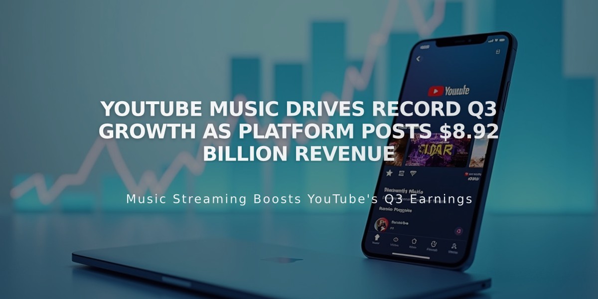 YouTube Music Drives Record Q3 Growth as Platform Posts $8.92 Billion Revenue