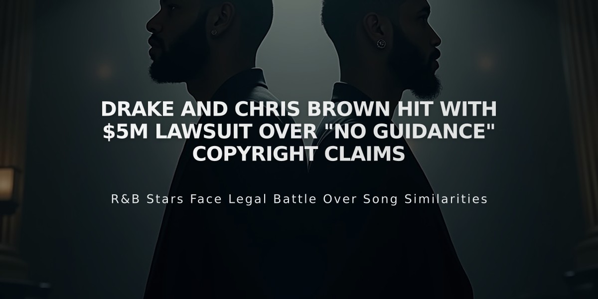 Drake and Chris Brown Hit with $5M Lawsuit Over "No Guidance" Copyright Claims