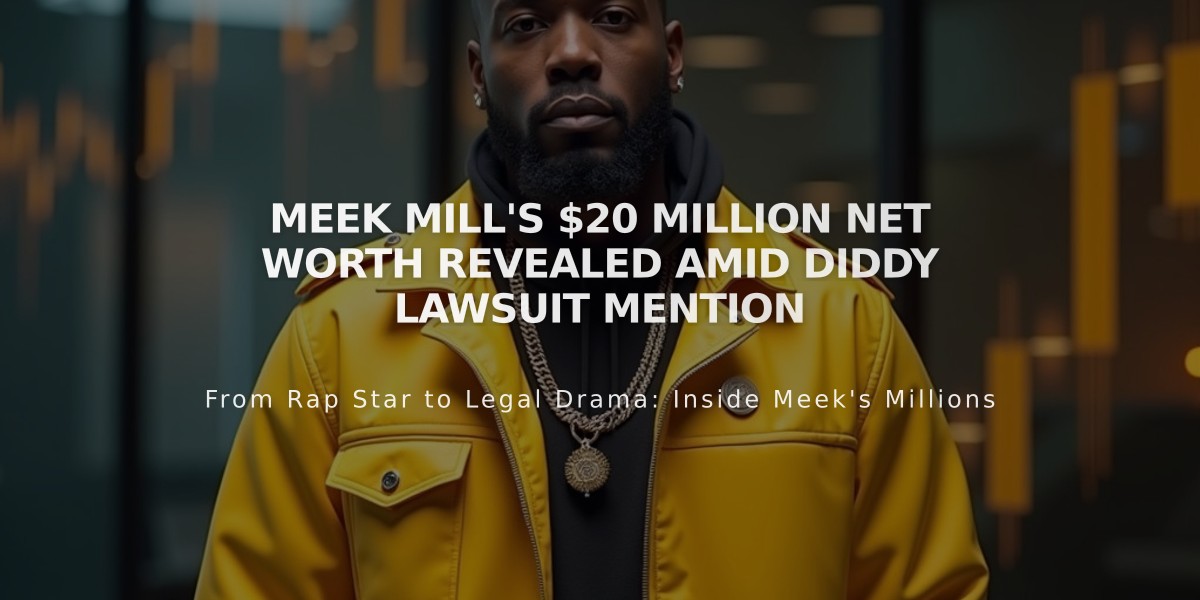 Meek Mill's $20 Million Net Worth Revealed Amid Diddy Lawsuit Mention