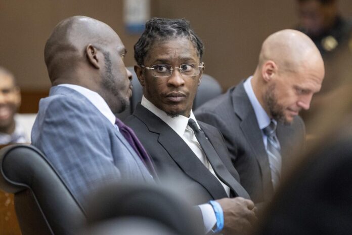 Young Thug during plea agreement hearing