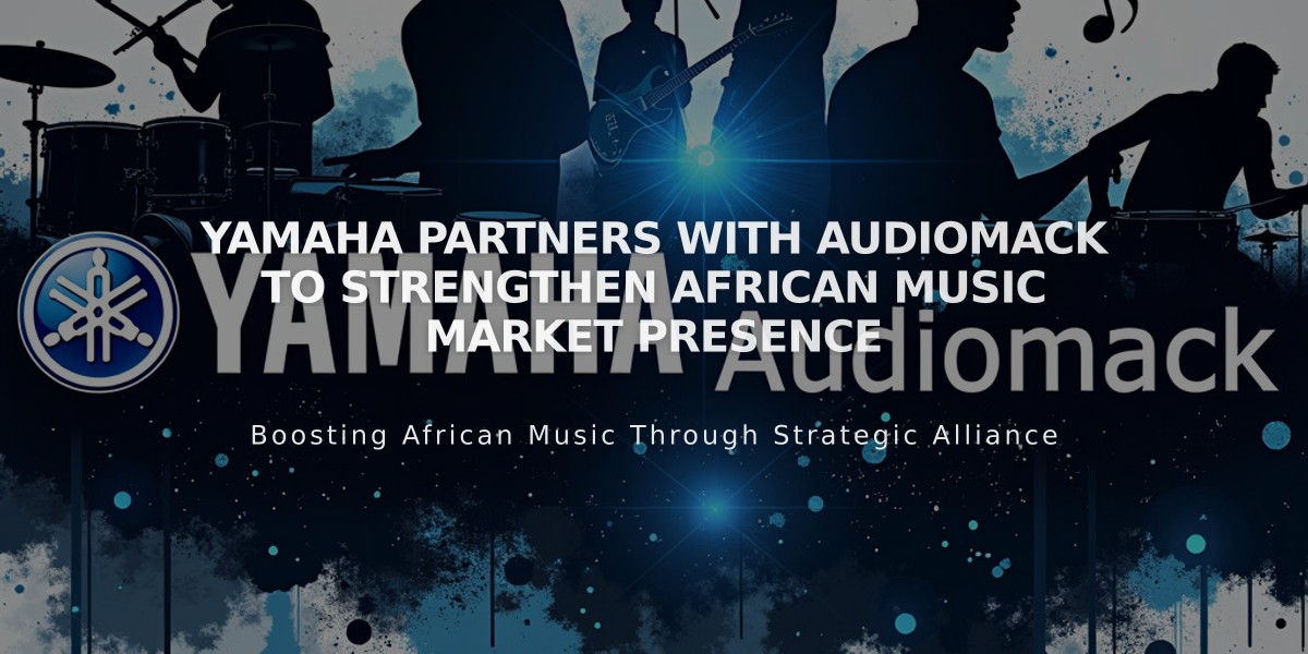 Yamaha Partners with Audiomack to Strengthen African Music Market Presence