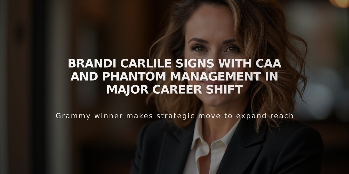 Brandi Carlile Signs with CAA and Phantom Management in Major Career Shift