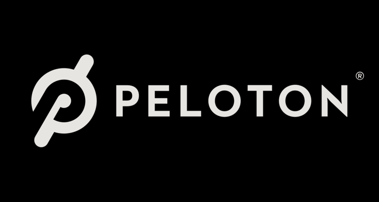 Peloton logo against black backdrop