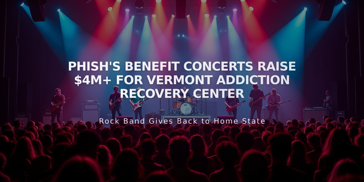 Phish's Benefit Concerts Raise $4M+ for Vermont Addiction Recovery Center