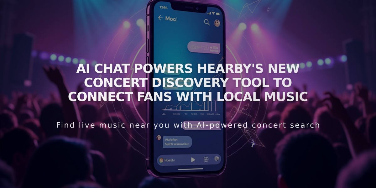 AI Chat Powers Hearby's New Concert Discovery Tool to Connect Fans with Local Music