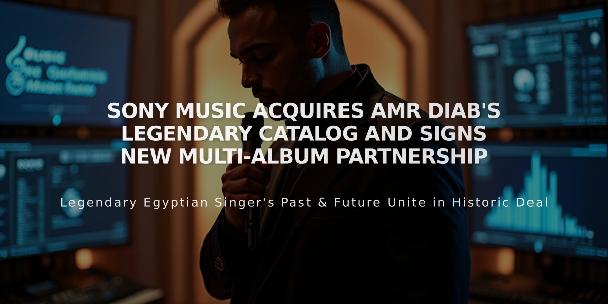 Sony Music Acquires Amr Diab's Legendary Catalog and Signs New Multi-Album Partnership