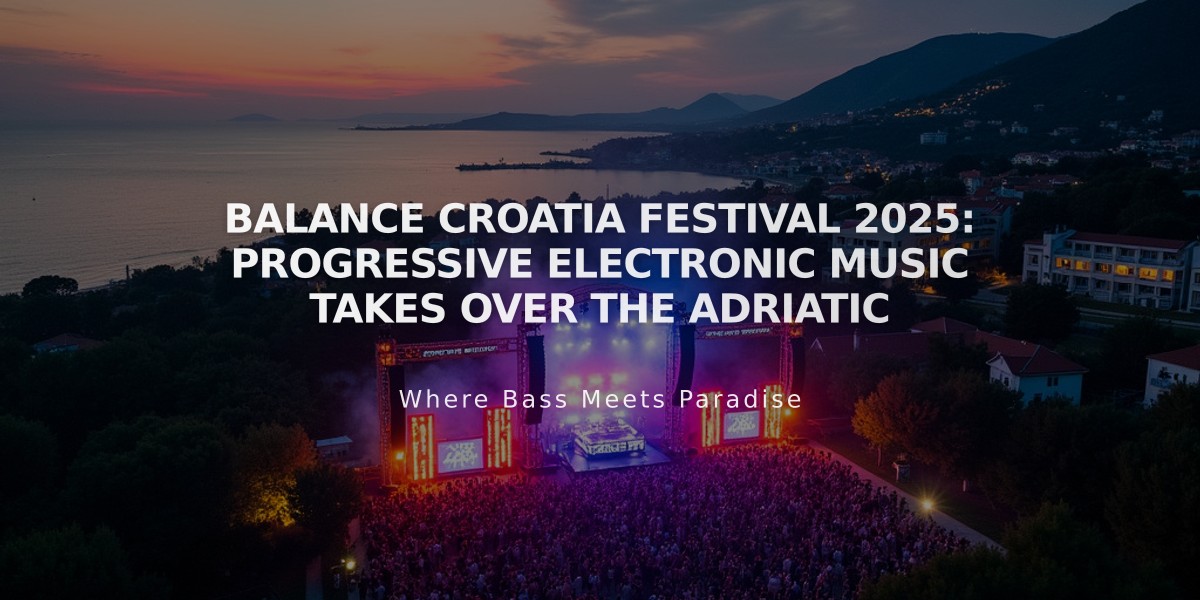 Balance Croatia Festival 2025: Progressive Electronic Music Takes Over the Adriatic