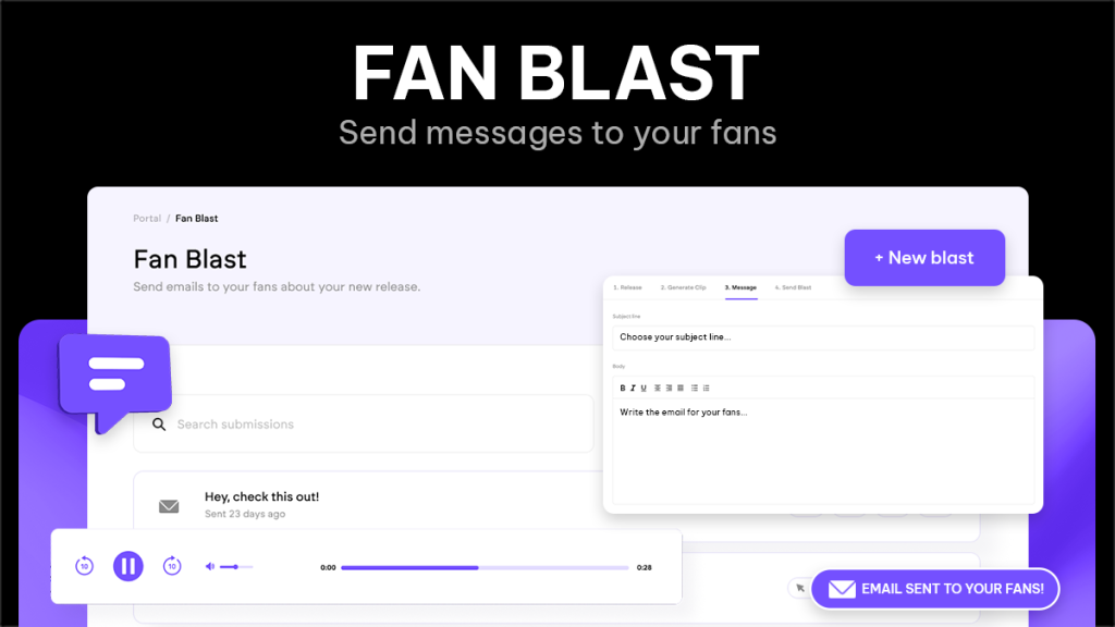 Send messages directly to fans