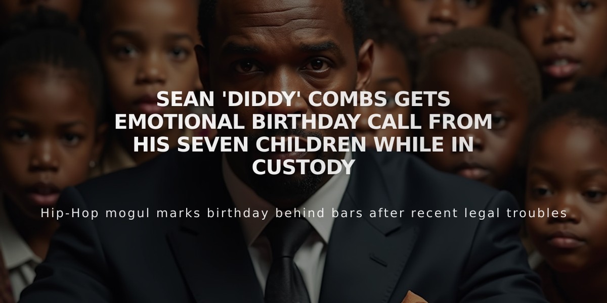 Sean 'Diddy' Combs Gets Emotional Birthday Call from His Seven Children While in Custody