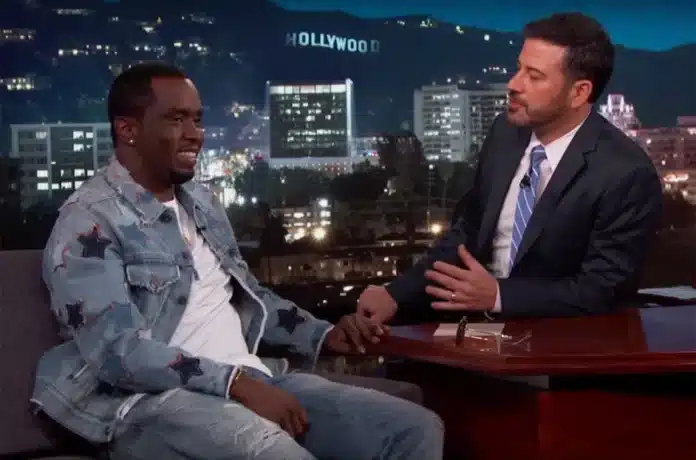 P Diddy talks on Kimmel show