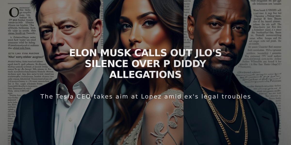 Elon Musk Calls Out JLo's Silence Over P Diddy Allegations