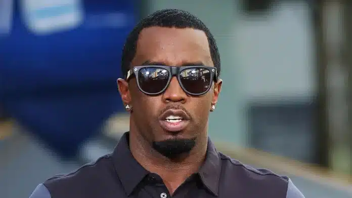 P. Diddy wearing black shades