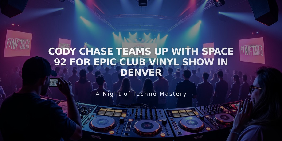 Cody Chase Teams Up with Space 92 for Epic Club Vinyl Show in Denver