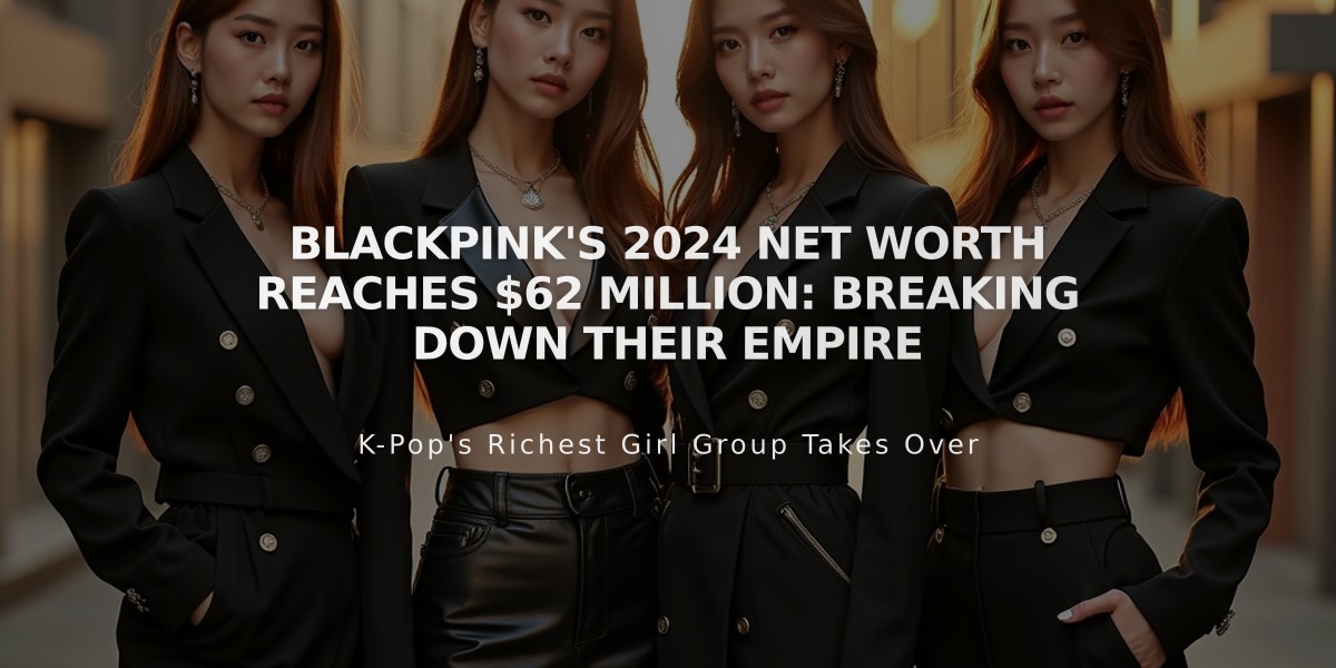 BLACKPINK's 2024 Net Worth Reaches $62 Million: Breaking Down Their Empire