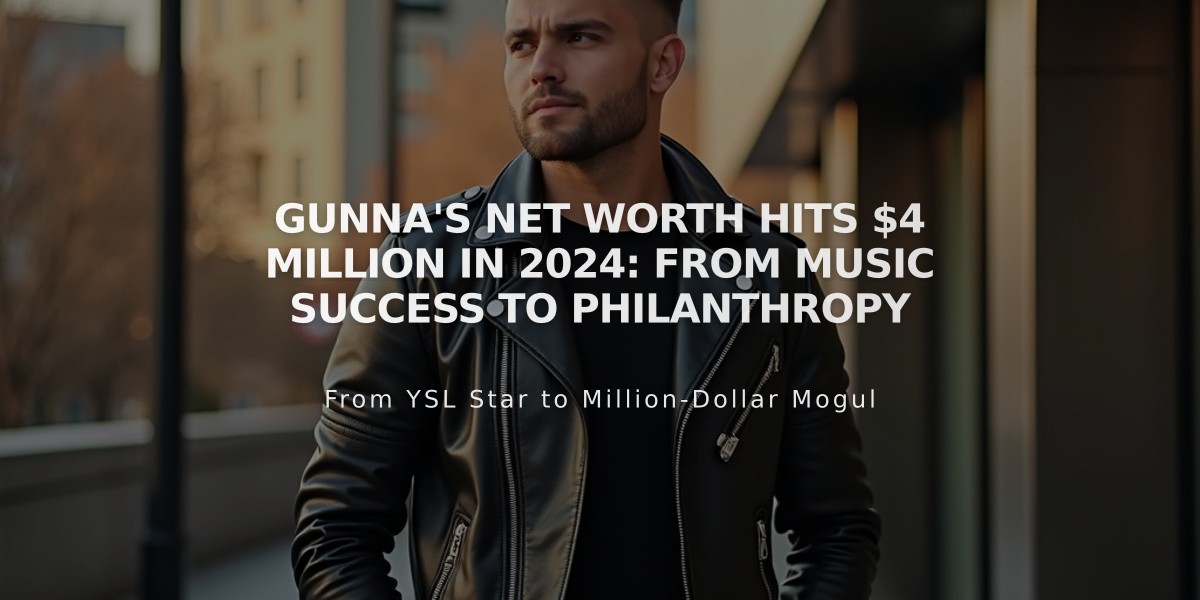 Gunna's Net Worth Hits $4 Million in 2024: From Music Success to Philanthropy