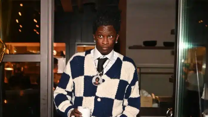 Young Thug in court with lawyer