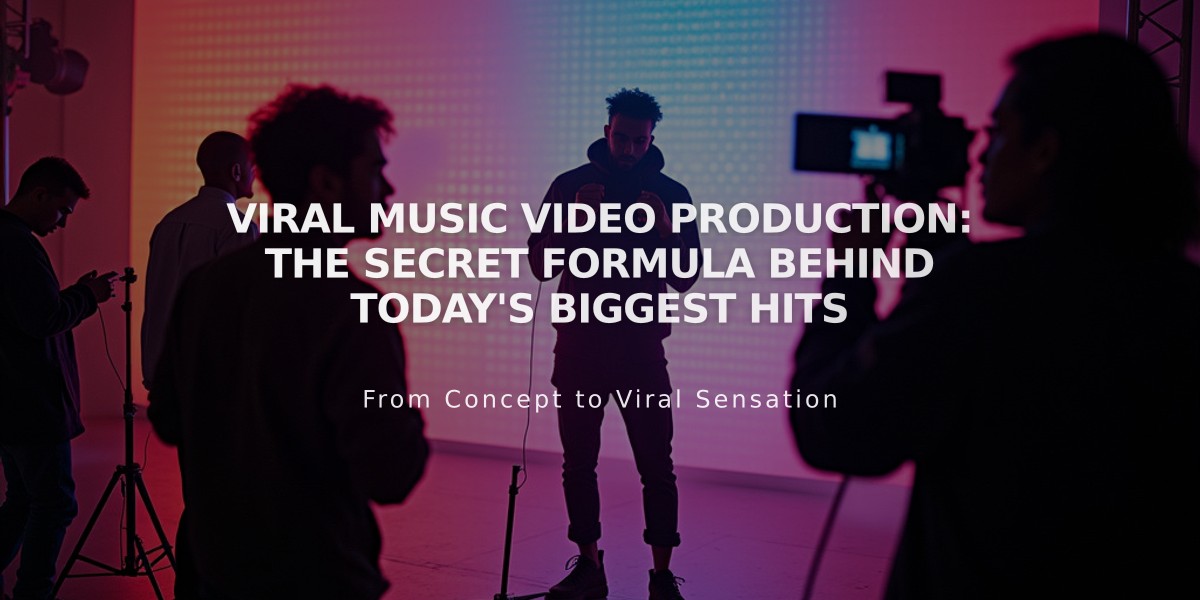 Viral Music Video Production: The Secret Formula Behind Today's Biggest Hits