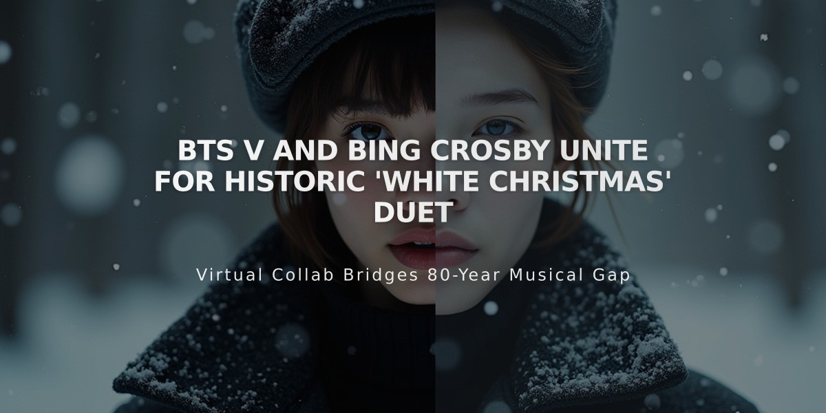 BTS V and Bing Crosby Unite for Historic 'White Christmas' Duet