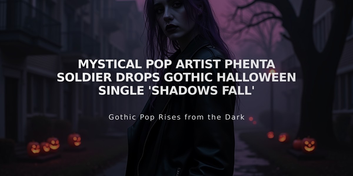 Mystical Pop Artist Phenta Soldier Drops Gothic Halloween Single 'Shadows Fall'