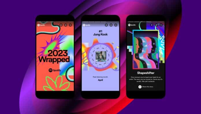 Spotify Wrapped phone display preview