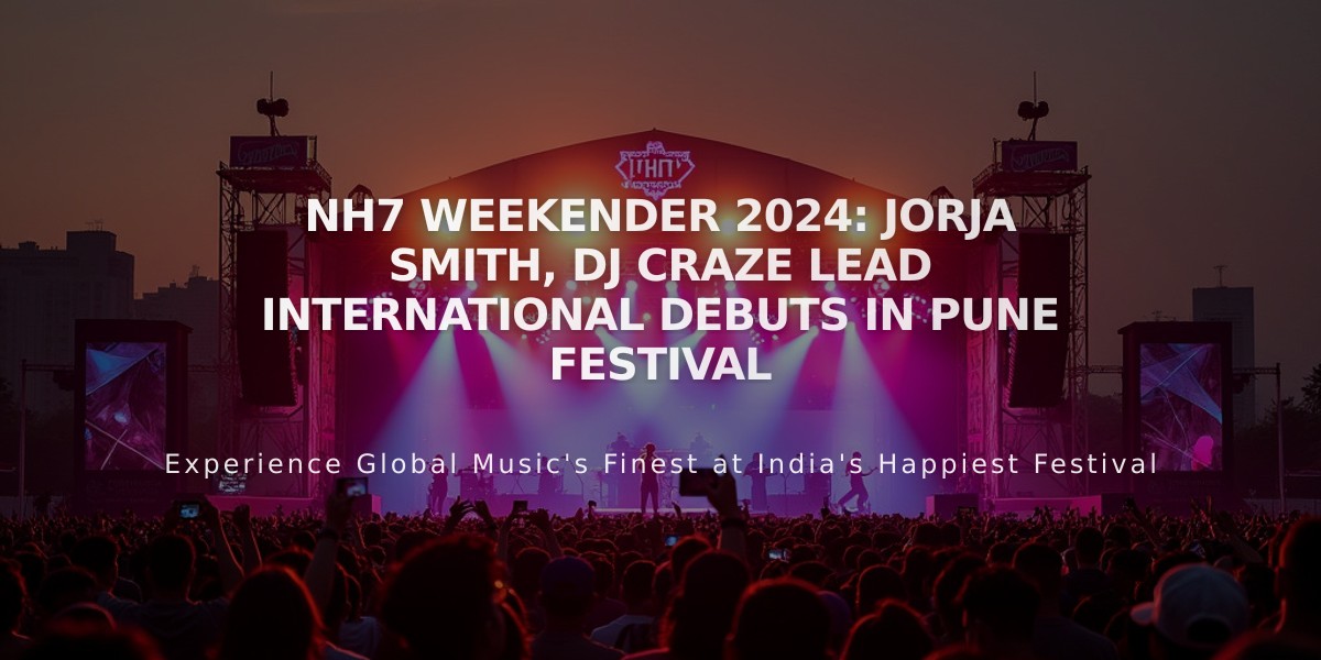 NH7 Weekender 2024: Jorja Smith, DJ Craze Lead International Debuts in Pune Festival