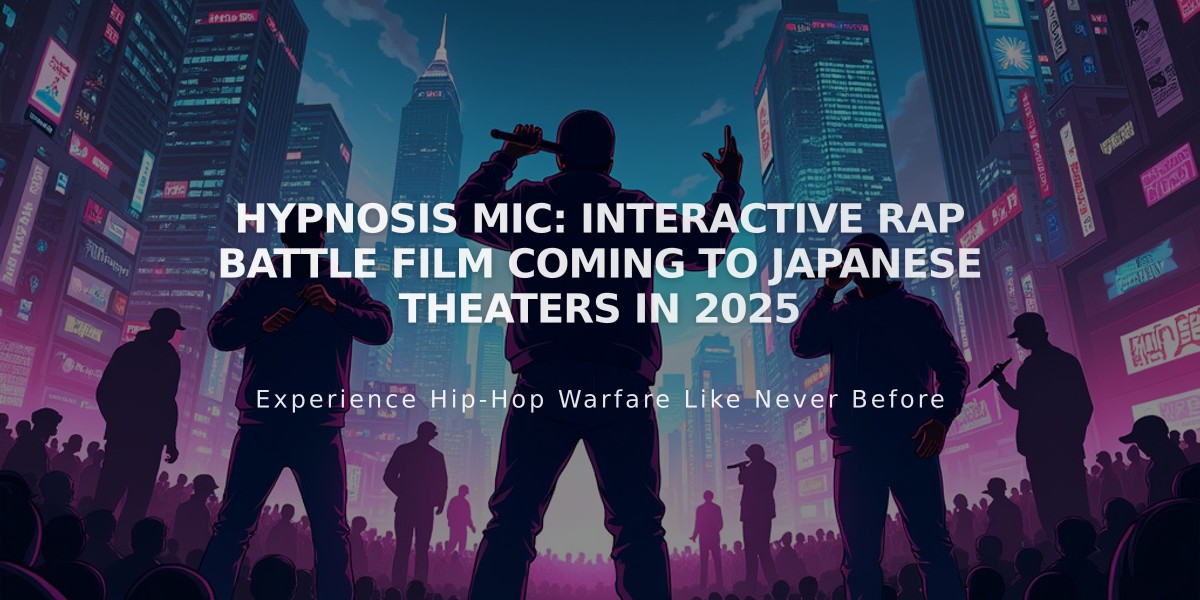 Hypnosis Mic: Interactive Rap Battle Film Coming to Japanese Theaters in 2025