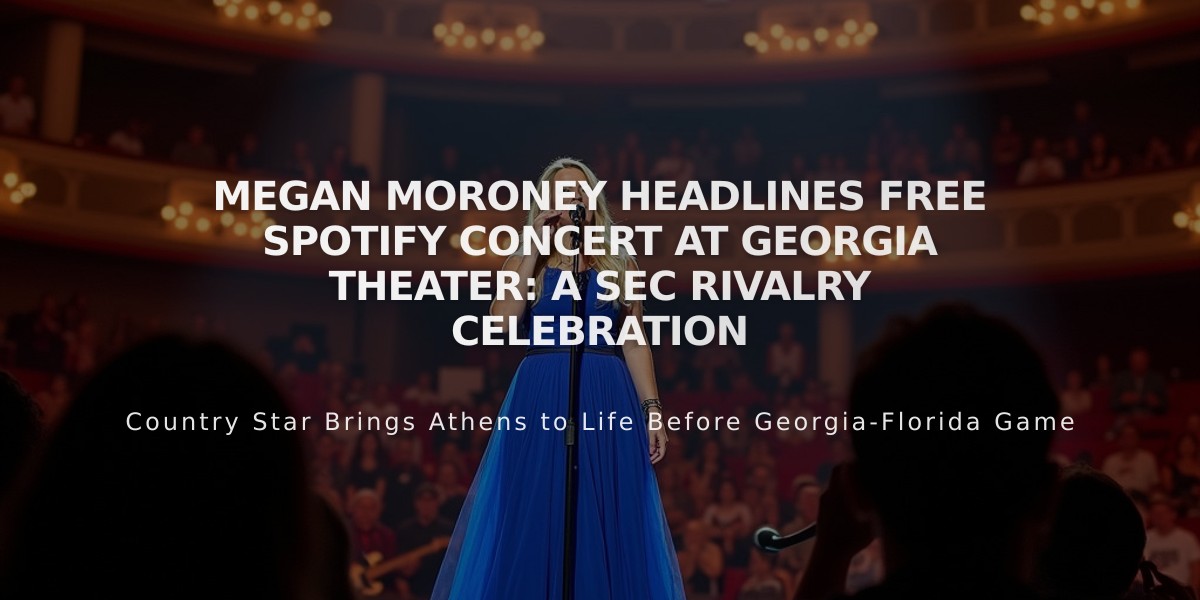 Megan Moroney Headlines Free Spotify Concert at Georgia Theater: A SEC Rivalry Celebration