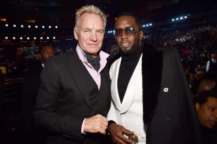 Sting and Diddy in interview pose