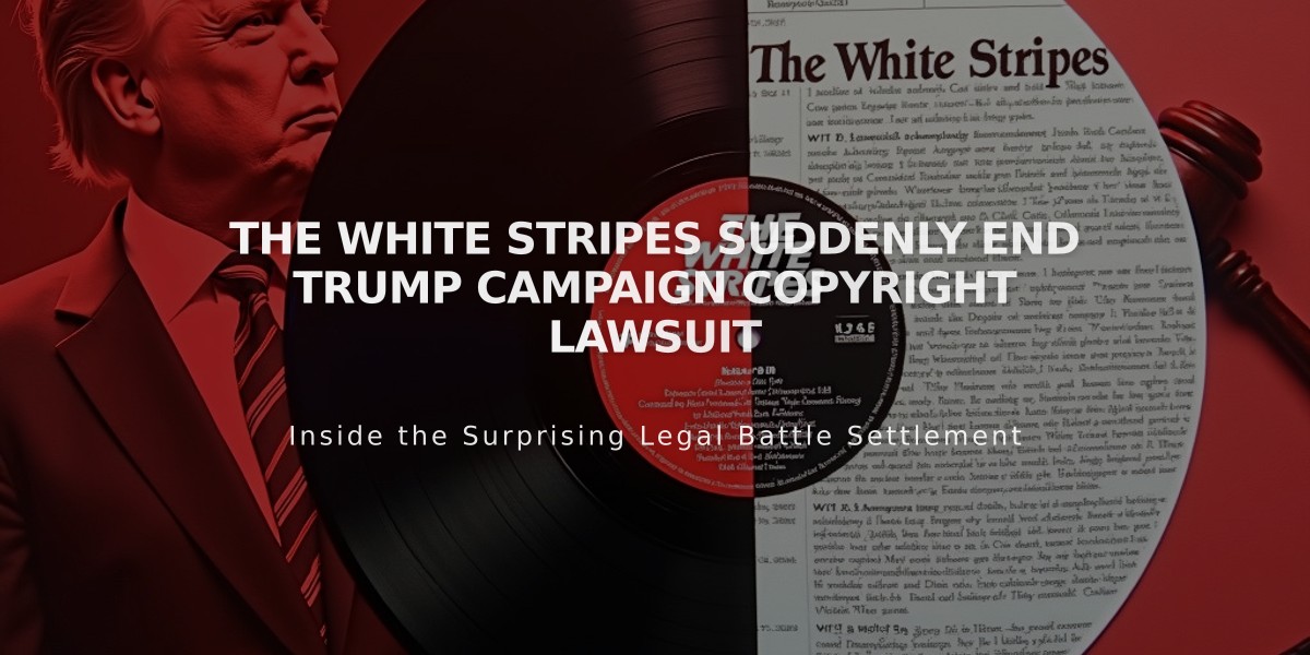 The White Stripes Suddenly End Trump Campaign Copyright Lawsuit