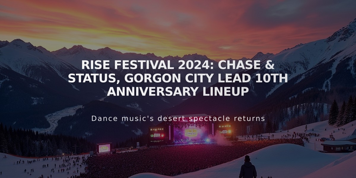 Rise Festival 2024: Chase & Status, Gorgon City Lead 10th Anniversary Lineup