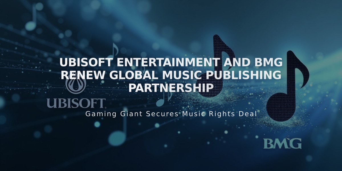 Ubisoft Entertainment and BMG Renew Global Music Publishing Partnership