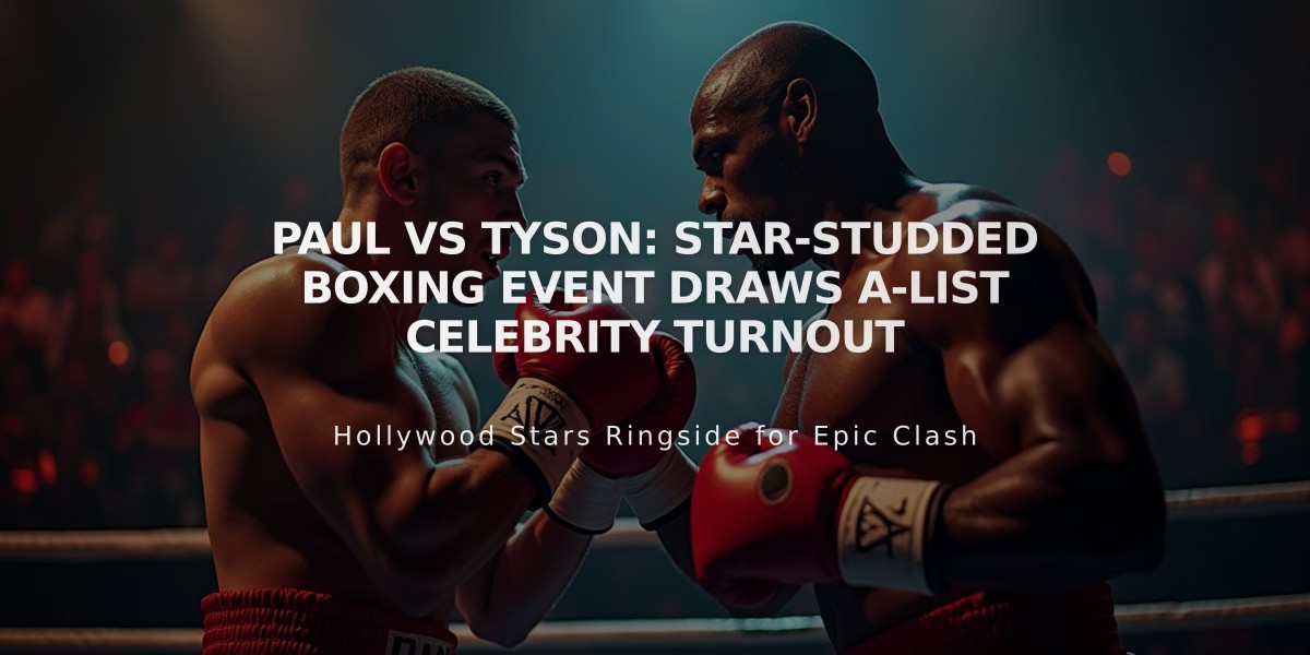 Paul vs Tyson: Star-Studded Boxing Event Draws A-List Celebrity Turnout