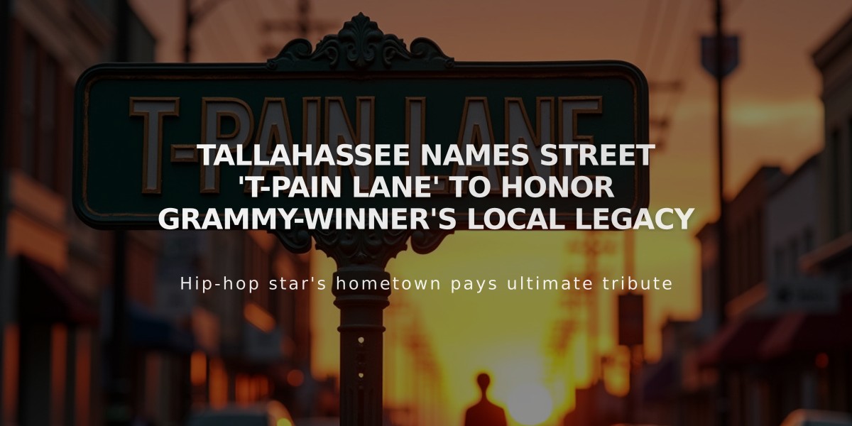 Tallahassee Names Street 'T-Pain Lane' to Honor Grammy-Winner's Local Legacy